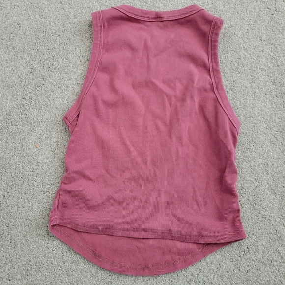✨SHEIN EZwear Solid Ruched Pink Tank Top✨ - Picture 4 of 5